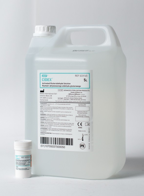 Сайдекс (Cidex) к-т.5 л + 30 г. дезінфікувальний і стерилізувальний засіб.