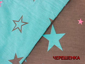 Полуторний набір постільної білизни 150*220 з Бязі "Gold" №157351AB Черешенка™, фото 5