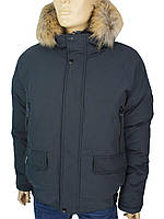 Стильна зимова куртка для чоловіків Black vinyl C19-1570 6 # Ocean Grey