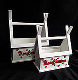 Декоративний дерев'яний ящик "Різдячий будиночок", 45х35х20 см, 195 грн., фото 2