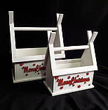 Декоративний дерев'яний ящик "Різдячий будиночок", 45х35х20 см, 195 грн., фото 5