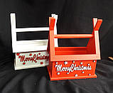 Декоративний дерев'яний ящик "Різдячий будиночок", 45х35х20 см, 195 грн., фото 6