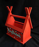 Декоративний дерев'яний ящик "Різдячий будиночок", 45х35х20 см, 195 грн., фото 8