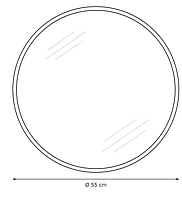 Дзеркало настінне кругле, натуральне (55 см), фото 4