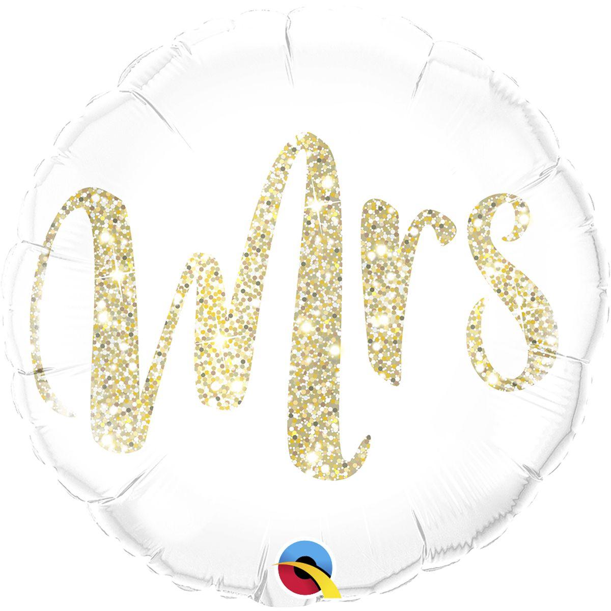 Фольгований шар гелієвий з рисом 45см " Шар Mrs (Місс) "