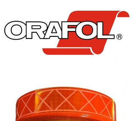 Світловідбивна жовтогаряча стрічка високої видимості — ORALITE GP 340 Orange 50 мм