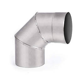 Коліно 90° одностінне з нержавіючої сталі