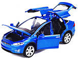 Колекційний автомобіль Tesla Model X 90 (синій), фото 3