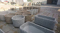Квітчниця Фрегат 700х250х300 мм. з вимитовання бетону з граніту, гальки,