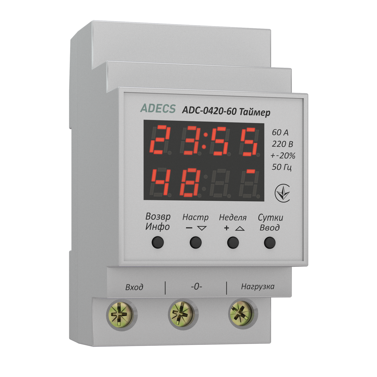 Тижневий Таймер Adecs ADC-0420-60, фото 1