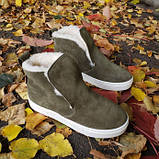Зимові жіночі замшеві хайтопи (високі сліпони) різних кольорів, фото 7