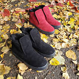 Зимові жіночі замшеві хайтопи (високі сліпони) різних кольорів, фото 8