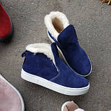 Зимові жіночі замшеві хайтопи (високі сліпони) різних кольорів, фото 9