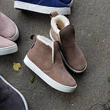 Зимові жіночі замшеві хайтопи (високі сліпони) різних кольорів, фото 10