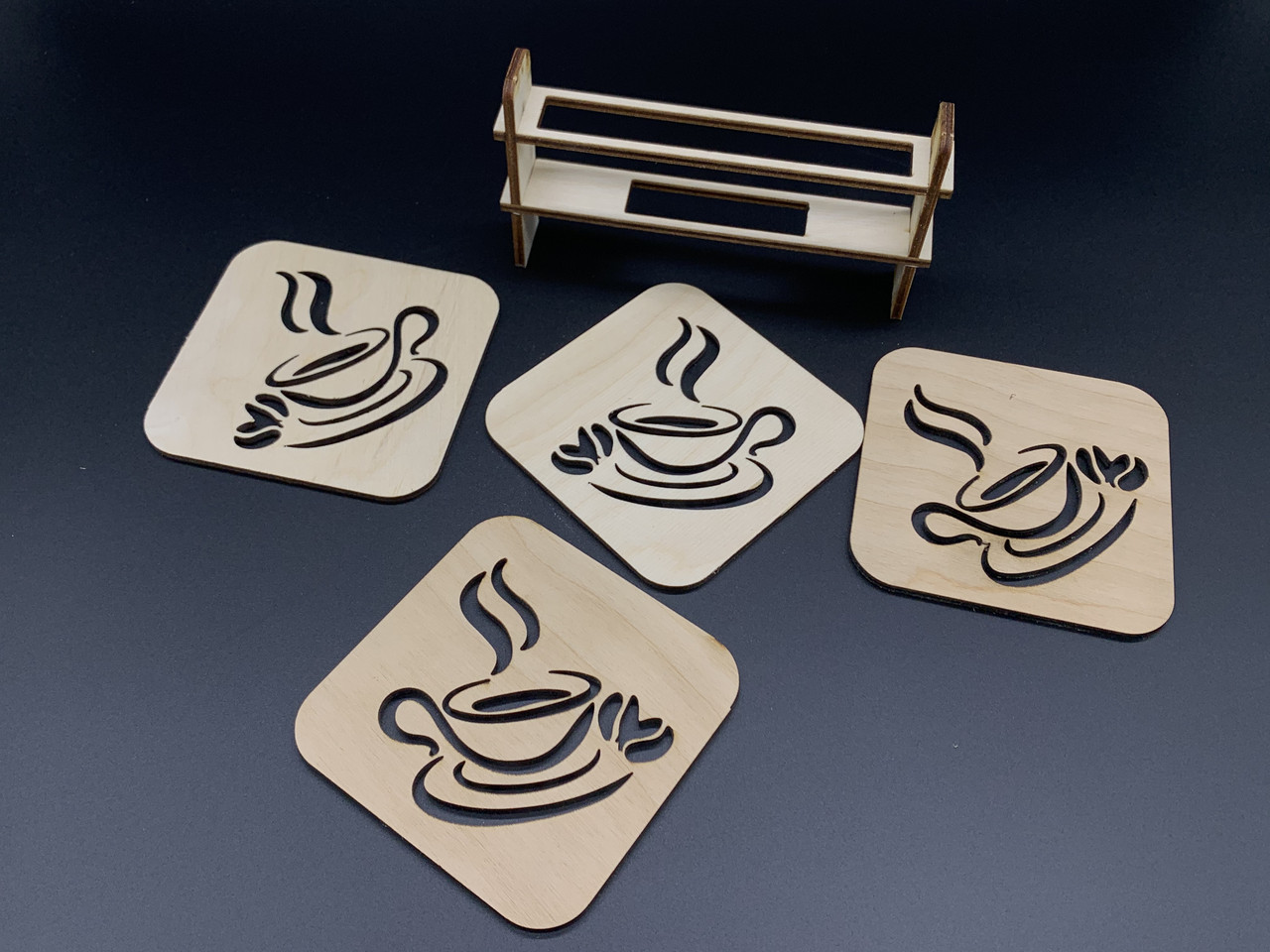 Комплект підставок під гаряче. Чашка кави. 10х10см, фото 1