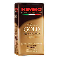 Мелена кава Kimbo Aroma Gold 100% Арабіка 250 гр (Развакуум, уцінка)