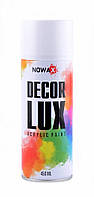 NOWAX Decor Lux Акриловая спрей-краска белая глянцевая NX48012 450мл