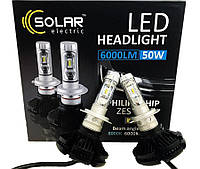 Автолампы светодиодные Solar 8804 Led 12/24 H4 6000Lm 6000K 50W