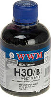 Чернила WWM HP 21/54/121/122/129/130/131/132/140/901, Black, 200 г (H30/B)