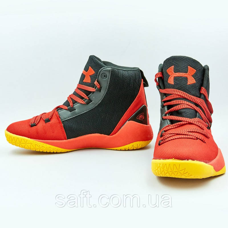 Кроссовки баскетбольные Under Armour размер 41-45 RED/BLACK красный-черный - фото 2 - id-p1059371092