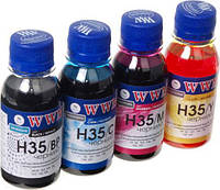 Комплект чернил WWM HP H35/BP, H35/C, H35/M, H35/Y, 100мл (H35SET-2)