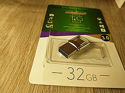 USB + type-c карта пам'яті (флешка) 32Gb T&G — metal 3.0