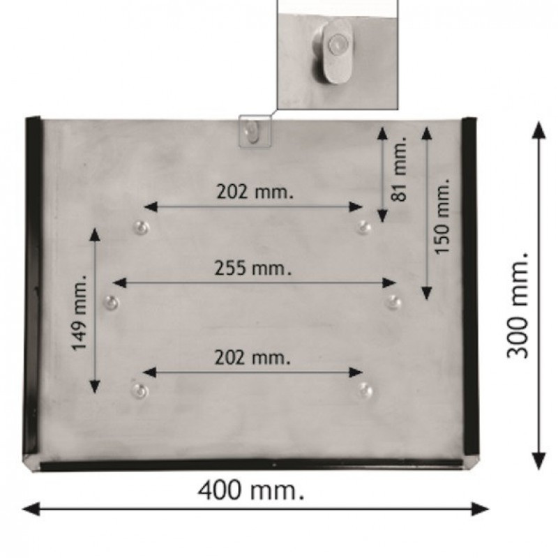 Карман для інформаційної таблиці 400х300 без чорної рамки з фіксатором (Bicma), фото 1