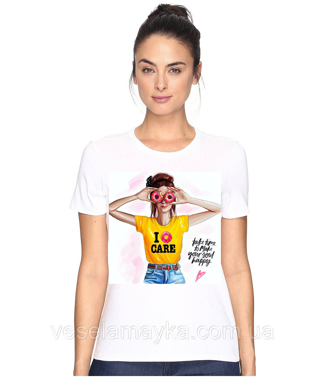 Стильна жіноча футболка I love care