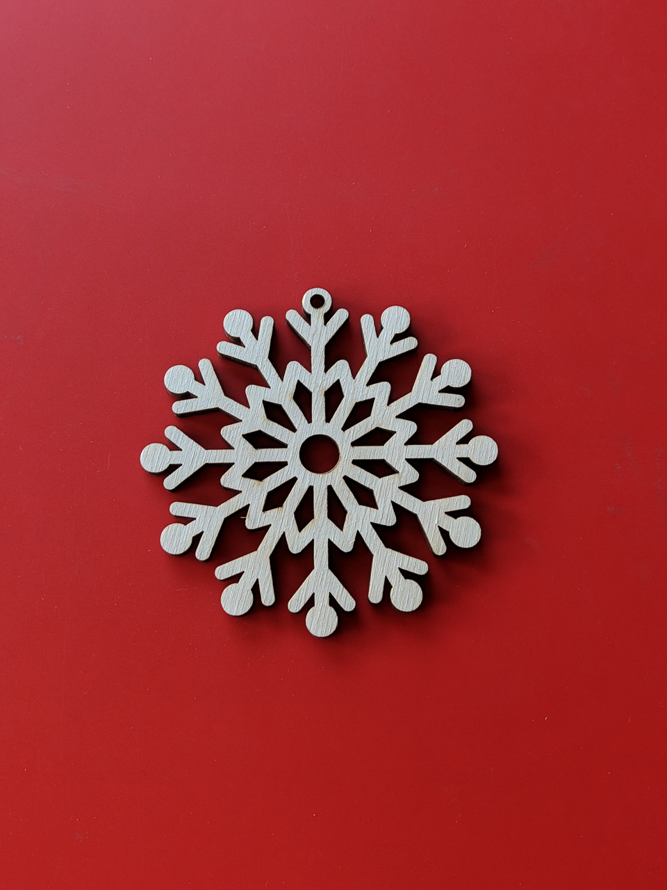 Дерев'яна новорічна іграшка заготовка. "Сніжинка", фото 1