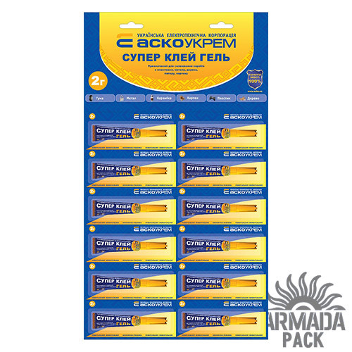 Супер клей-гель Аско Укріємо 2 г, фото 1