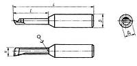 Резец расточной d=6мм,Драст.=3мм ВК6М 2145-0012