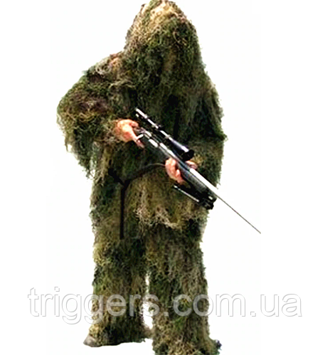 Маскировочный костюм для охоты, пейнтбола (Маскхалат Ghilie кикимора ...