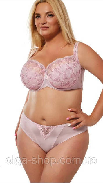Бюстгальтер світлий з м'якими чашками Soft Kris Line Layla (жіноча спідня білизна великих розмірів)
