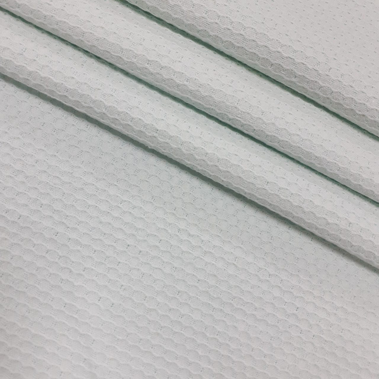 Вафельне полотно плетіння стільники, колір м'ятний (шир. 2,30 м)