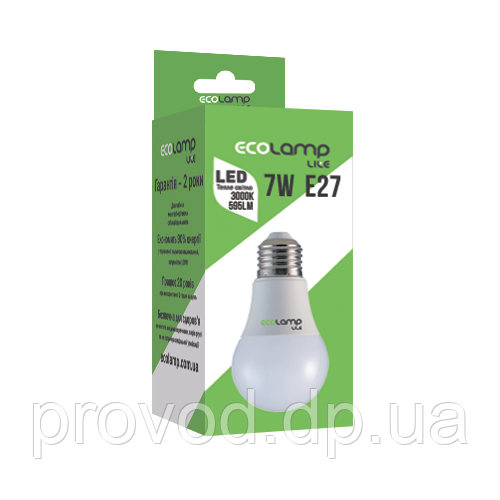 LED лампа 7W-E27 тепле світло