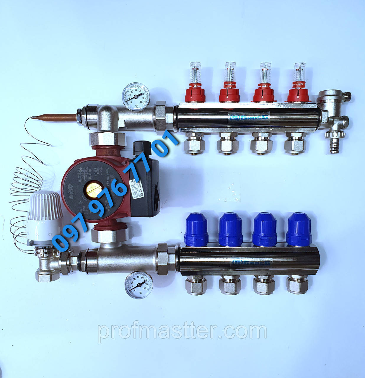 Гребінець для теплої підлоги 1"х 4 виходи, фото 1