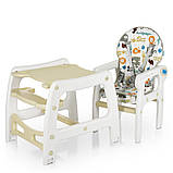 Стільчик-трансформер для годування Bambi M 1563 Animal Beige Бембі дитячий столик, фото 4