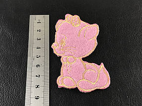 Нашивка Рожевий Котик лівий 45 х 85 мм