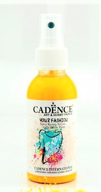 Фарба-спрей для тканини Білі-жовта Cadence Your Fashion Spray Fabric Paint, 100 мл