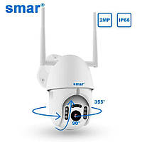 Поворотная погодозащитная IP WiFi камера безопасности Smar Q-NX2001 1080P. iCSee
