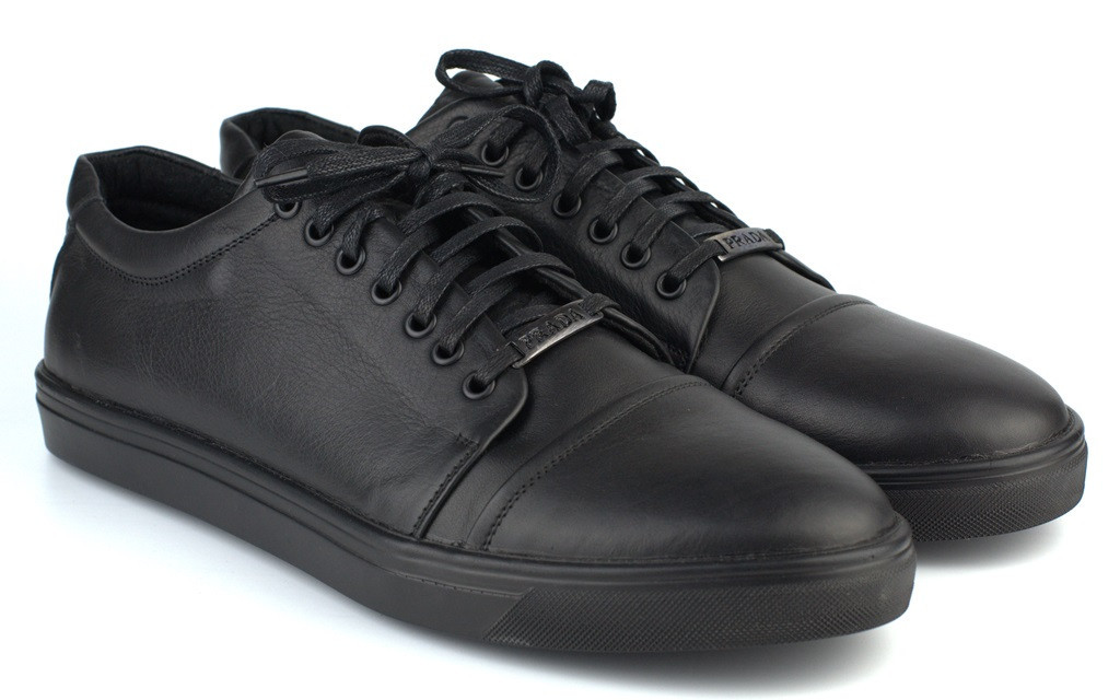 Кросівки-кеди чорні шкіряні чоловіче взуття Rosso Avangard Gushe Black