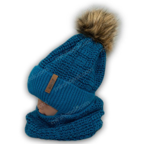 Детский комплект - шапка и шарф для мальчика