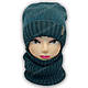 ОПТ Дитячий комплект — шапка та шарф для хлопчика, р. 52-54 (5 шт./набір), фото 2