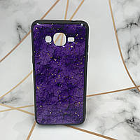 Силиконовый чехол с блёстками для Samsung Galaxy Grand Prime G530 / J2 Prime Фиолетовый