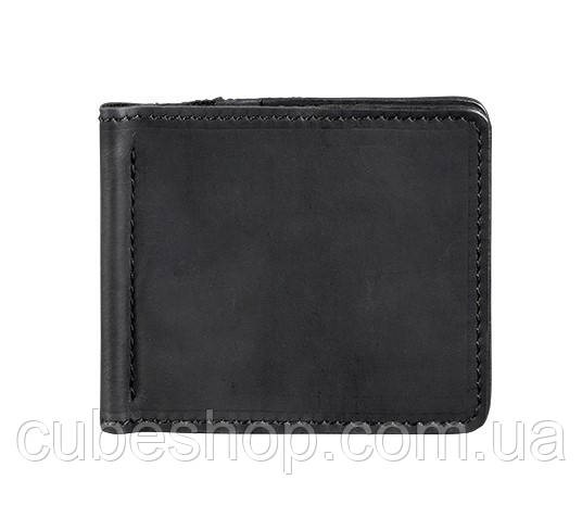 Затискач для грошей шкіряний 1.0 (шкіра crazy horse) чорний