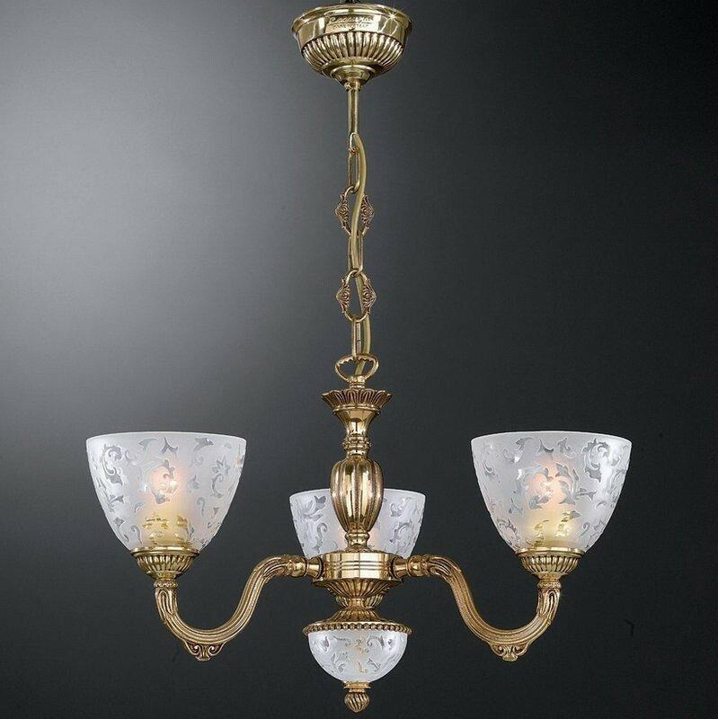 Люстра RECCAGNI ANGELO L 6352/3 золото/скло