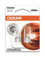 Лампы накаливания Osram 2825-02B 12V 5W W2.1x9.5d Blister Duo