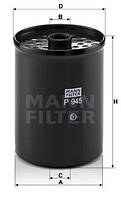 Фільтрувальний елемент паливного фільтра MANN P 945X
