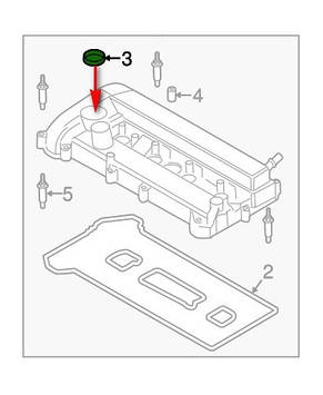 Сальник клапана фазорегулятора Ford Fusion USA 2.0 EcoBoost, 2.5; FoMoCo