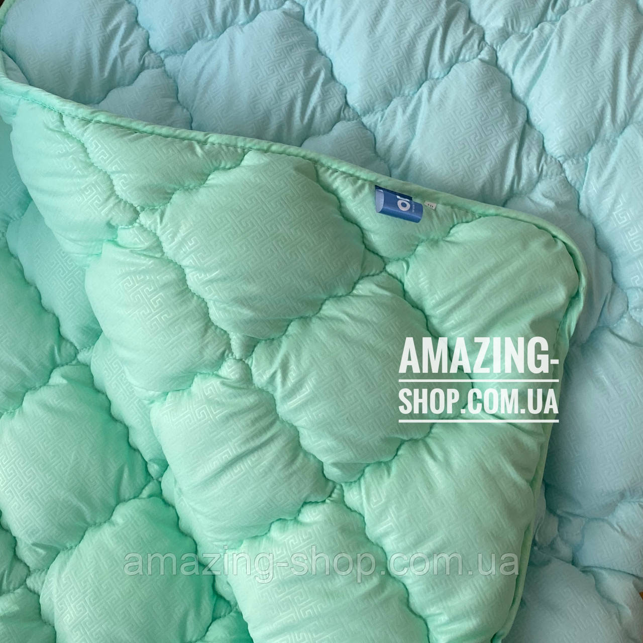 Ковдра полуторна на холофайбері "ODA" 155*210 см  Тепла ковдра, наповнювач холофайбер. Стьобана ковдра ОДА, фото 1